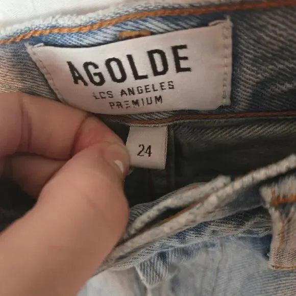 AGOLDE Raw Hem Dee Short In Digit